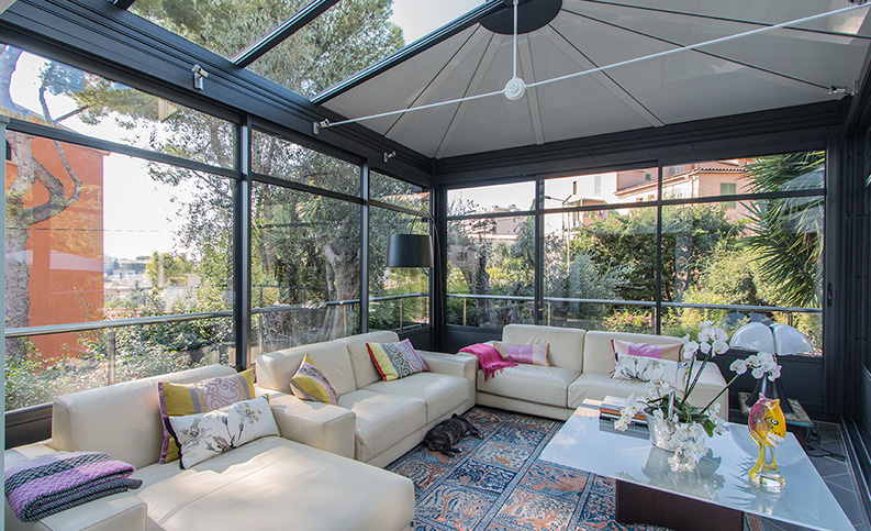 Véranda contemporaine pan coupé - photo13