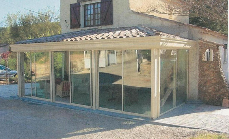 Véranda contemporaine pan coupé - photo30