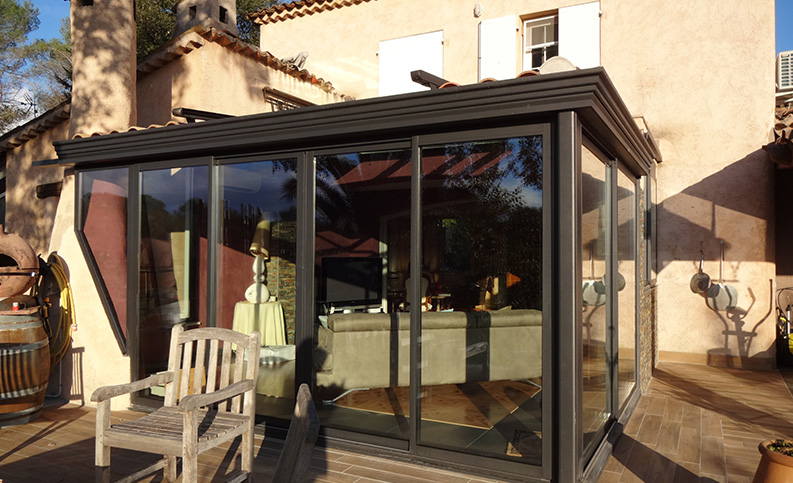 Véranda contemporaine pan coupé - photo39