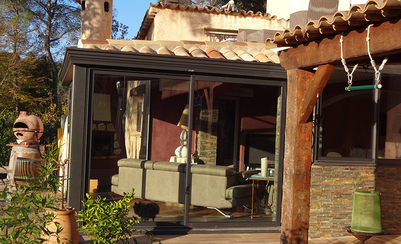 Véranda contemporaine pan coupé - photo40