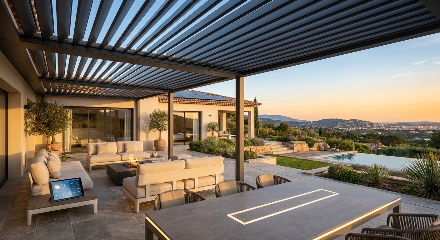 Pergolas à Mougins : L'Essor du Luxe Extérieur Bioclimatique